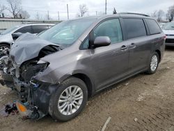 Salvage cars for sale at Lansing, MI auction: 2013 Toyota Sienna XLE