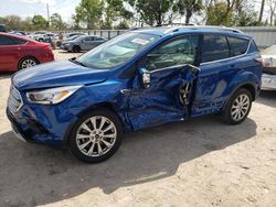 Salvage cars for sale at Riverview, FL auction: 2017 Ford Escape Titanium
