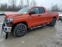 Salvage cars for sale from Copart Leroy, NY: 2018 Toyota Tundra Double Cab SR/SR5