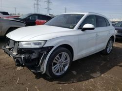 Salvage cars for sale at Elgin, IL auction: 2018 Audi Q5 Premium Plus