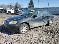 Salvage cars for sale at Ham Lake, MN auction: 2001 Honda Civic LX