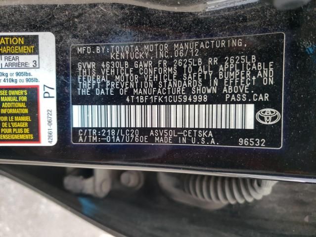 2012 Toyota Camry Base