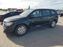 Salvage cars for sale at Grand Prairie, TX auction: 2013 Dodge Journey SE