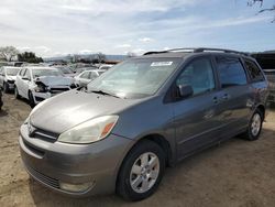 Salvage cars for sale at San Martin, CA auction: 2004 Toyota Sienna XLE