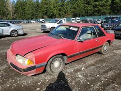 Salvage cars for sale from Copart Graham, WA: 1991 Ford Mustang LX