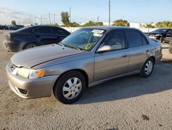 Salvage cars for sale at Miami, FL auction: 2002 Toyota Corolla CE