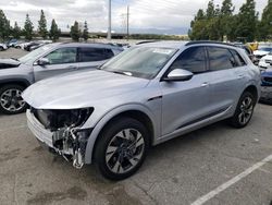 Salvage cars for sale at Rancho Cucamonga, CA auction: 2021 Audi E-TRON Premium