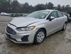 Salvage cars for sale at Mendon, MA auction: 2019 Ford Fusion S