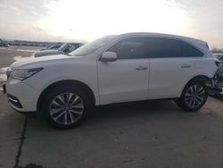 Salvage cars for sale at Grand Prairie, TX auction: 2016 Acura MDX Technology