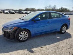 Salvage cars for sale at San Antonio, TX auction: 2017 Hyundai Elantra SE