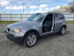 Salvage cars for sale at Sacramento, CA auction: 2005 BMW X3 3.0I