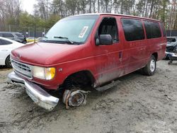 Salvage cars for sale at Waldorf, MD auction: 2001 Ford Econoline E350 Super Duty Wagon
