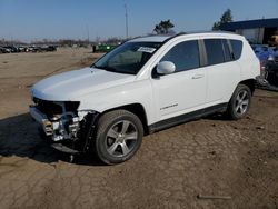Salvage cars for sale from Copart Woodhaven, MI: 2017 Jeep Compass Latitude