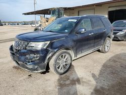 Salvage cars for sale at Temple, TX auction: 2016 Ford Explorer Limited