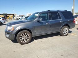 Salvage cars for sale at Grand Prairie, TX auction: 2017 Ford Expedition Limited