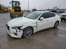 Salvage cars for sale from Copart Oklahoma City, OK: 2019 Infiniti Q50 Luxe