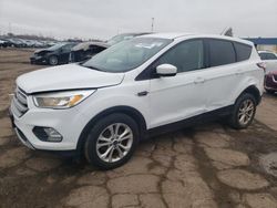 Salvage cars for sale at Woodhaven, MI auction: 2017 Ford Escape SE