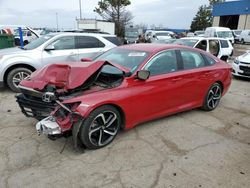 Salvage cars for sale from Copart Woodhaven, MI: 2018 Honda Accord Sport