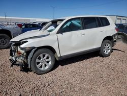 Toyota Highlander salvage cars for sale: 2013 Toyota Highlander Base