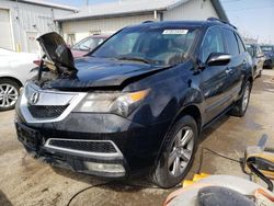 Salvage cars for sale at Pekin, IL auction: 2012 Acura MDX Technology