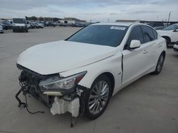 Salvage cars for sale at Grand Prairie, TX auction: 2019 Infiniti Q50 Luxe