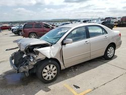 Salvage cars for sale from Copart Grand Prairie, TX: 2003 Toyota Corolla CE