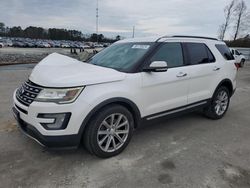 Salvage cars for sale at Dunn, NC auction: 2016 Ford Explorer Limited