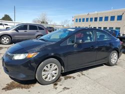 Salvage cars for sale from Copart Littleton, CO: 2012 Honda Civic LX