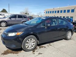 Honda salvage cars for sale: 2012 Honda Civic LX