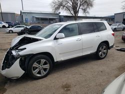 Salvage cars for sale from Copart Albuquerque, NM: 2011 Toyota Highlander Limited