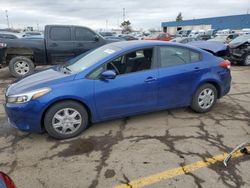 Salvage cars for sale from Copart Woodhaven, MI: 2017 KIA Forte LX