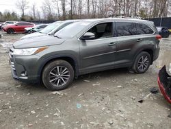 Salvage cars for sale at Waldorf, MD auction: 2018 Toyota Highlander SE