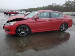 Salvage cars for sale from Copart Brookhaven, NY: 2017 Honda Accord Sport