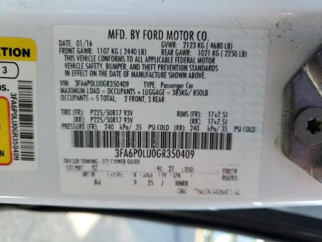 2016 Ford Fusion SE Hybrid