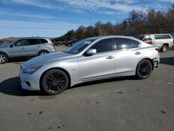 Salvage cars for sale at Brookhaven, NY auction: 2019 Infiniti Q50 Luxe
