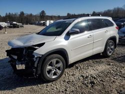 Salvage cars for sale at Candia, NH auction: 2017 Toyota Highlander Limited