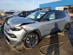Salvage cars for sale from Copart Woodhaven, MI: 2022 Jeep Compass Limited
