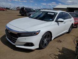 Salvage cars for sale at Brighton, CO auction: 2021 Honda Accord Touring