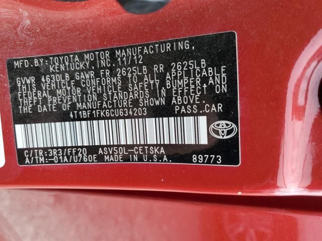 2012 Toyota Camry Base