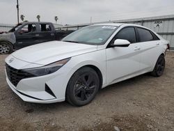 Salvage cars for sale from Copart Mercedes, TX: 2021 Hyundai Elantra Blue