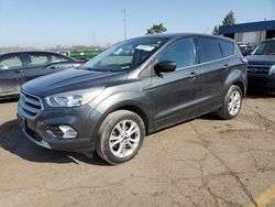 Salvage cars for sale at Woodhaven, MI auction: 2017 Ford Escape SE