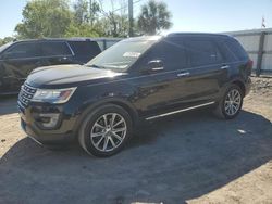 Salvage SUVs for sale at auction: 2017 Ford Explorer Limited