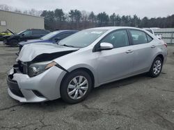 Salvage cars for sale from Copart Exeter, RI: 2015 Toyota Corolla L