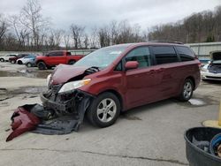 Salvage cars for sale from Copart Ellwood City, PA: 2012 Toyota Sienna LE