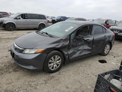 Salvage cars for sale from Copart Earlington, KY: 2012 Honda Civic LX