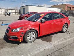 Salvage cars for sale from Copart Anthony, TX: 2015 Chevrolet Cruze LS
