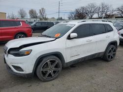 Salvage cars for sale from Copart Moraine, OH: 2019 Jeep Cherokee Latitude