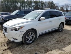 Salvage cars for sale at North Billerica, MA auction: 2014 Infiniti QX60 Hybrid