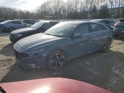 Salvage cars for sale at North Billerica, MA auction: 2021 Hyundai Elantra Limited