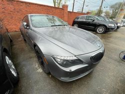 BMW 6 Series salvage cars for sale: 2010 BMW 650 I